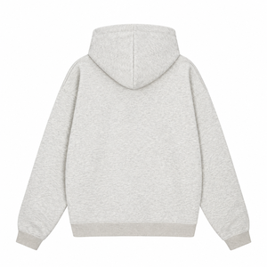 Sweat-shirt à capuche surdimensionné avec fermeture éclair et broderie en forme de cœur, unisexe, décontracté, en coton tricoté pour l'hiver, streetwear 380g - Product Image 6