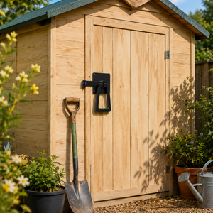 Loquet de portail en fonte robuste |   Loquet de porte noir thermolaqué pour clôture de jardin, granges, abris de ferme, quincaillerie de sécurité pour fermes - Product Image 3