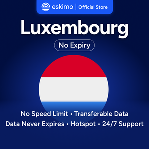 Eskimo Luxembourg 1 Go eSIM sans expiration des données, données de voyage, vitesse rapide 5G/4G, pas de carte SIM physique requise, S-LUX-01, Smartphones numériques - Product Image 1