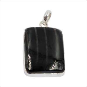 Colgante de piedras preciosas artpalace Hypersthene 925, forma cuadrada de moda con Joyería de diamantes de plata 925 - Product Image 1