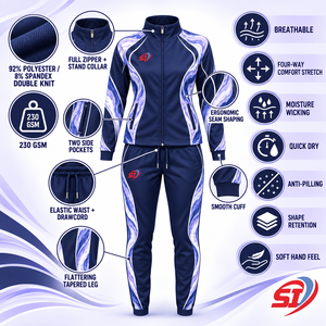 Chaqueta Deportiva con Capucha y Cierre Completo, Pantalones Ajustados, Ropa Deportiva Ecológica de Secado Rápido 100% Algodón para Mujer, Personalizada - Product Image 6