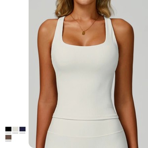 Crew Neck White Polka Dot Print <b>Back</b> Hollow Out Bow <b>Tie</b> Breathable Woven Casual Fashion Tank Top for Women - Product Image 6
