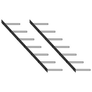 Wall-Mounted Black <b>Metal</b> <b>Wine</b> <b>Rack</b> for 14 Bottles Set of 2 - Product Image 1