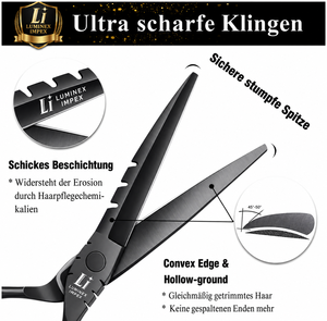 NYBL-55 5.5inch Straight <b>Left</b>-<b>handed</b> <b>Scissors</b> JAPAN 440C Sharp 58-59HRC Hardness Stainless Steel Handle Barber Shears Hair 28 - Product Image 3