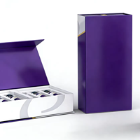 Boîte d'emballage rigide pour flacon de peptides magnétiques haut de gamme, écologique et recyclée, avec logo personnalisé, forme rectangulaire, gaufrage mat quadricolore