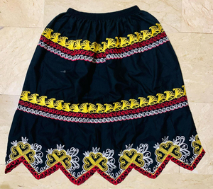 Vintage <b>Summer</b> Embroidery Casual <b>Skirts</b> Natural 100% Cotton Anti-Wrinkle Knee-Length Adjustable - Product Image 2