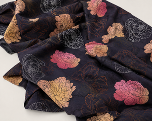 Écharpe hijab en coton et lin écologique, tissée, à imprimé floral, longue, élastique, respirante, pour filles - Product Image 4