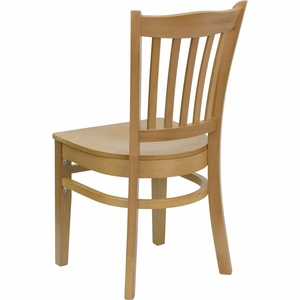 Chaise de salle à manger moderne en bois massif faite à la main, dossier à lattes verticales, minimaliste, sans accoudoirs, écologique, durable, mobilier de maison, villa - Product Image 3
