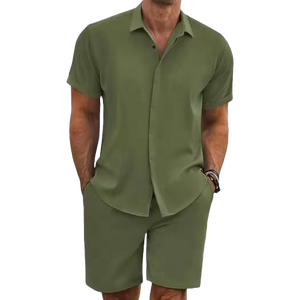 Africa New Style Ethnic Style Muslim Fashion Breathable Solid Embroidery Casual Robe 2 Piece Sets Long Sleeve Men Suits - Product Image 2