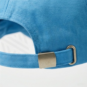 Light Blue 6-Panel Baseball Cap Adjustable Fitted Unisex Solid Color Casual <b>Hat</b> Twill Fabric Spring <b>Summer</b> Wear - Product Image 6