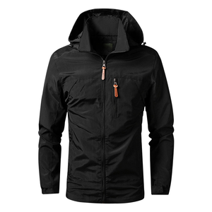 Professional Manufacturing Men's Windbreaker Softshell Jacket Good Quality <b>Canvas</b> Fabric with All-Type Pockets for Climbing - Product Image 2