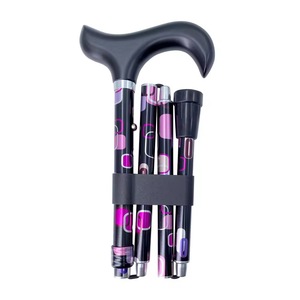 Bastón plegable de aluminio ligero con logotipo personalizable y patrón - Product Image 1