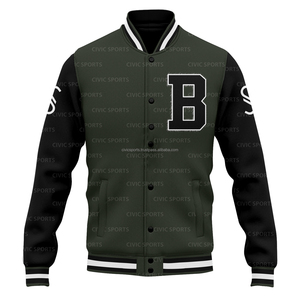 Clothing Brand Custom PU <b>Leather</b> Sleeve Letterman <b>Men</b> Varsity <b>Jacket</b> Fashion Varsity <b>Jacket</b> Trendy Varsity <b>Jacket</b> - Product Image 2