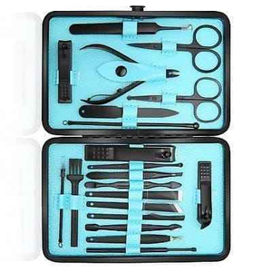 Professional 18-Piece Manicure <b>Pedicure</b> Kit Stainless Steel <b>Tools</b> Portable Case Classic Style Nail Care Set with High Quality - Product Image 5