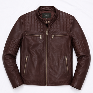 Blouson de motard en cuir noir, col montant, fermeture éclair, coupe-vent, respirant, personnalisable, décontracté, hiver, homme, style urbain - Product Image 6