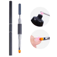 Stylo à gel pour ongles double embout de haute qualité avec manche en métal et tête de pinceau en nylon pour la décoration des ongles en gel UV acrylique - Esung DH-c7