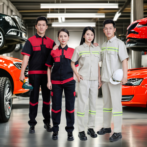 Uniforme de combinaison de travail automobile grande taille pour les travailleurs de la construction électrique ensemble de vêtements de soudeur respirants-MFM - Product Image 1