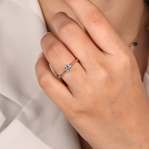 <span class=keywords><strong>Anello</strong></span> con Diamante Coltivato in Laboratorio da 0,50 <span class=keywords><strong>Carati</strong></span>, Taglio Rotondo, Oro Giallo 14K, <span class=keywords><strong>Anello</strong></span> di Fidanzamento e Matrimonio per Donne, Certificato IGI - Product Image 6