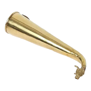 Corne traditionnelle Gaumukh Shringi pour la prière hindoue, instrument de culte pour le culte de Shiva, rituel de prière au temple, décoration religieuse, espace spirituel à domicile - Product Image 5