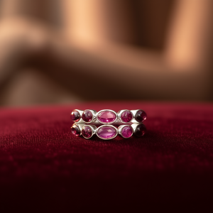 Fine <b>Ring</b> with Multi <b>Garnet</b> (3.8 Grams) - Product Image 3