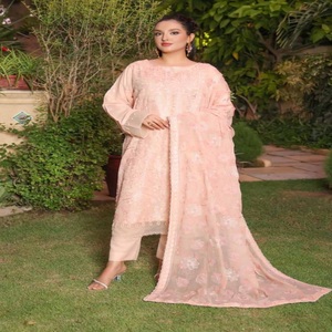 Cosido al por mayor vestidos paquistaníes marca original Karandi trajes de 3 piezas por Dr. Haris indio y paquistaní ropa mujer Kurti - Product Image 3