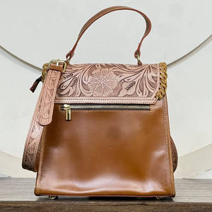 Sacs messagers pour femmes en cuir de vachette véritable, grande capacité, faits à la main, sacs à bandoulière en fourrure, sacs de voyage - Product Image 5
