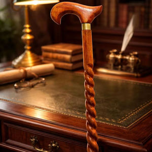 Bâton de marche en bois massif, fait main, design moderne et personnalisé, écologique, de bonne qualité, pour homme et femme, à bas prix par UO - Product Image 1