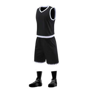 Nouveaux ensembles de maillots de basketball respirants à imprimé numérique pour étudiants, grandes tailles, manches courtes, 100% coton - Product Image 1