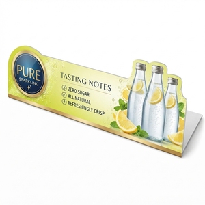 PVC BPA Free Convenient Supermarket Shelf Talker Retail Advertising Promotional Display Card Point of <b>Sale</b> Product <b>Sign</b> - Product Image 2