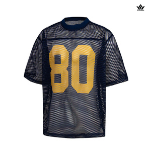Camiseta deportiva de malla azul marino para hombre, con cuello en V, manga corta, transpirable, ligera, de secado rápido, para entrenamiento deportivo - Product Image 2