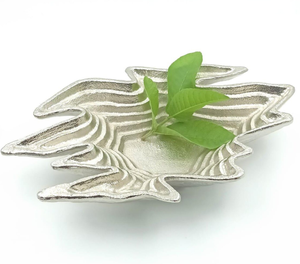 Tazón de mesa de aluminio y Metal creativo para servir comida, diseño único, cuenco para servir frutas de Metal plateado para fiestas de boda - Product Image 4