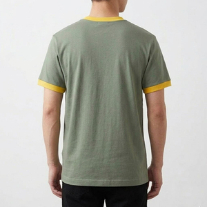 เสื้อยืดคัสตอมริงเกอร์ ยูนิเซ็กซ์ ผ้าฝ้าย แขนตัดต่อ สไตล์วินเทจ แขนสั้น ลำลอง สตรีทแวร์ ขายส่ง - Product Image 2