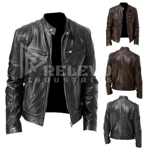 Nouvelle veste en cuir noire élégante pour homme, veste bomber en cuir pour homme, veste en cuir de crocodile personnalisée, veste en cuir noir - Product Image 4