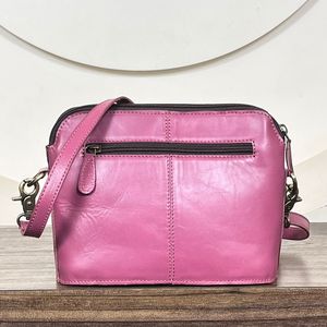 2026 Wholesale High Quality Brand Hand Tooled Leather Women's Handbag Cheery Designer Genuine Leather Slingle Shoulder Sling Bag - Product Image 6