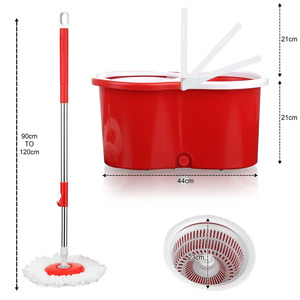360 Spin <b>Mop</b> <b>Bucket</b> Set with Micro fiber Rotating Heads Floor Cleaning System with 2 Replacement Heads Easy Wring <b>Mop</b> Set - Product Image 2