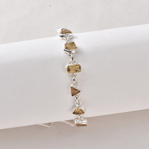 925 Sterling Silver Women Fashion <b>Gemstone</b> <b>Bracelet</b> Trendy Natural Aquamarine <b>Gemstone</b> <b>Bracelets</b> 925 Sterling Citrine <b>Bracelets</b> - Product Image 3