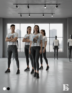 เสื้อยืดคอตตอนผู้ชายไซส์ใหญ่พิเศษจากโรงงานโดยตรง สีดำฟอกกรด พิมพ์ลาย DTG ตามสั่ง คอกลม แขนปกติ - Product Image 3