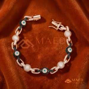 Pulsera de Eslabones Redondos con Baño de Oro Rosa de 14K, Pulsera de Cadena de Lujo para Mujer, Pulseras de Cadena Fina, Regalo - Product Image 1