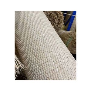 ผ้าหวายพลาสติกคุณภาพสูง ผ้าสานสังเคราะห์สีขาว/เบจ เกรด 35-110 ซม. สำหรับตกแต่งภายในและภายนอก - Product Image 1
