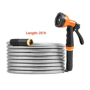 Tubo da Giardino in Acciaio Inossidabile Antiruggine da 15 Metri con Ugello a 10 Funzioni e Design Anti-Piega - Ottimo Rapporto Qualità-Prezzo - Product Image 4