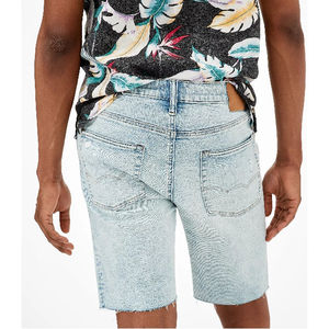 Shorts de travail pour hommes en denim de coton épais, coupe baggy, double genouillère, écologiques, respirants, 220g, OEM - Product Image 4