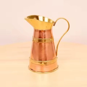 Designer Copper Beverage Vessel Pitcher Suitable for Dining <b>Table</b> Presentation Kitchen Utility and Gift Ready Use - Product Image 1