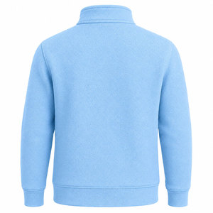 Haut à fermeture éclair mi-longue pour homme, coupe classique, poids moyen, à capuche, hiver, brodé, en polaire coton/bambou - Product Image 4