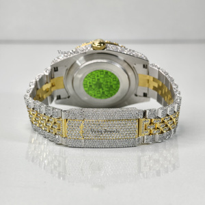 Montre de luxe VVS Moissanite Diamond en or jaune Montre à mouvement de style Hip Hop Parfait pour les hommes et la collection de cadeaux - Product Image 3