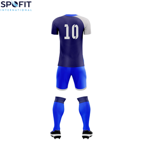 Ensemble d'uniformes de football respirants unisexes, légers, à séchage rapide, en tissu 100% polyester, avec design personnalisé et service OEM - Product Image 3