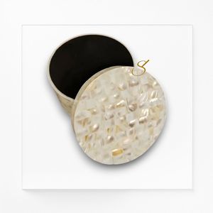 Boîte à bijoux ronde de luxe en nacre, fait main, avec incrustation de coquillages, étui de rangement décoratif, boîte à souvenirs, vente en gros - Product Image 4