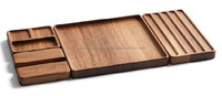 Organisateur de bureau en bois de qualité supérieure pour le bureau à domicile, y compris un support pour téléphone, organisation essentielle
