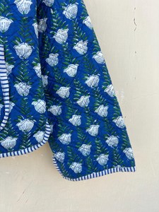 Indian Handmade 100% Cotton Eco-Friendly Quilted Anti-Wrinkle Breathable Quick Dry Front Pocket <b>Covered</b> <b>Button</b> Winter Regular - Product Image 2