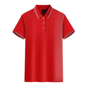 เสื้อโปโลลำลองผ้าคอร์ดูรอยสำหรับผู้ชาย สไตล์สตรีท สปอร์ต ออกกำลังกาย สีแดง ดำ ขาว แบบเรียบ พร้อมแผ่นสีพื้น รับผลิตแบบ OEM เสื้อผ้าสำหรับกิจกรรมกลางแจ้ง - Product Image 1