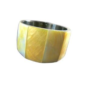 Porte-serviettes minimalistes en nacre pour dîner de mariage, anneau de serviette festif personnalisé en nacre naturelle, accessoire de table éthique en os pour vaisselle - Product Image 2